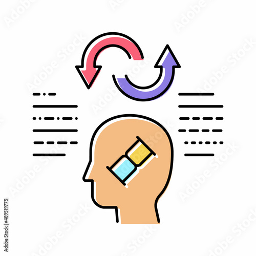 comparative philosophy color icon vector illustration