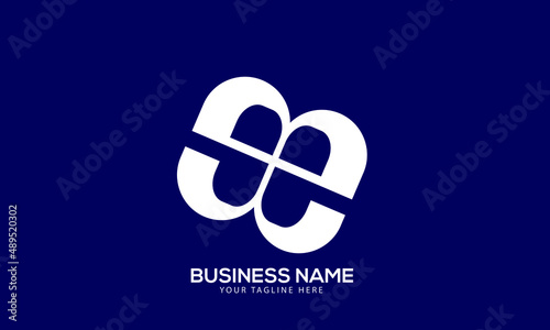 Alphabet EE cartoon eye design monogram vector logo template