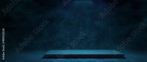 Konstfotografi Display Surface Stand Pedestal Stage Dark Turquoise Colors Product Background 3D
