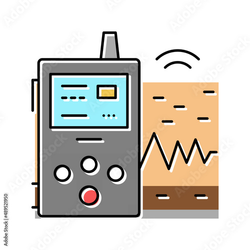 vibration assessment color icon vector illustration