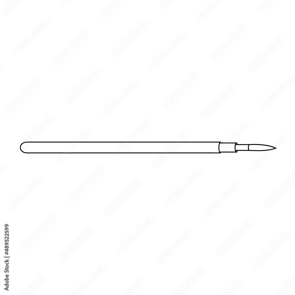 Paint Brush Line Art Illustration with Editable Stroke Paint Brush Line Art Illustration with Editable Stroke