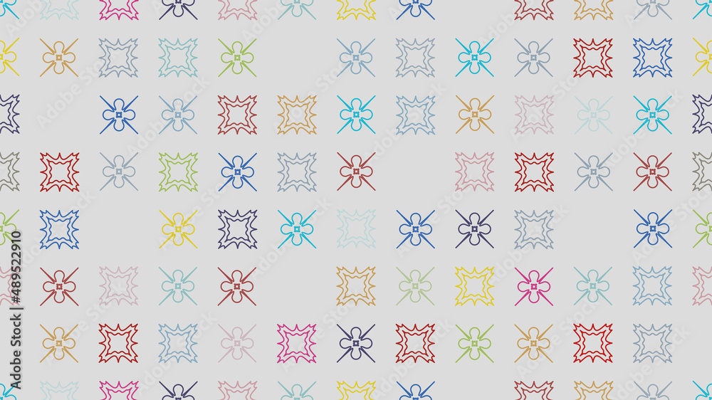 Vector seamless pattern with pastel ornament