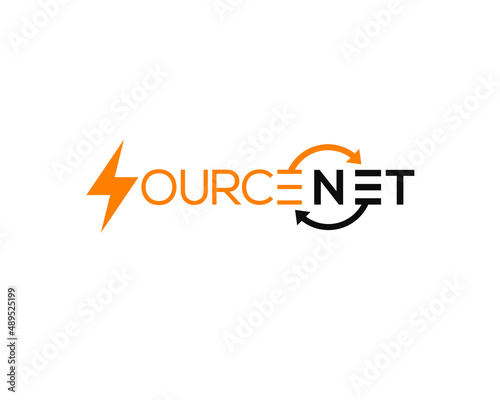 source net wordmark logotype logo template	
