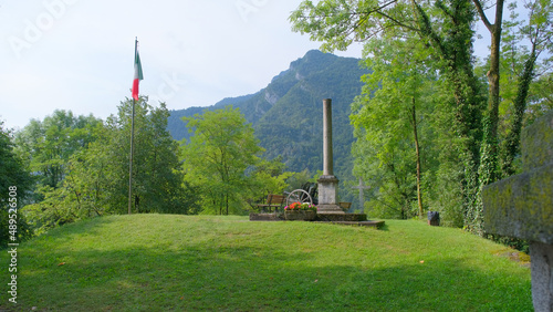 Il Sacrario militare di Bezzecca in Trentino-Alto Adige, Italia.
