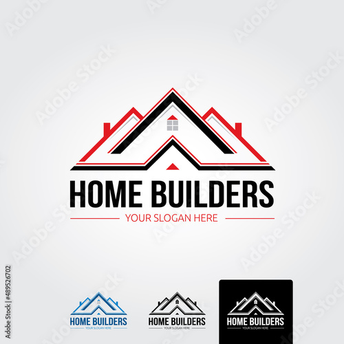 Home builder logo template - vector