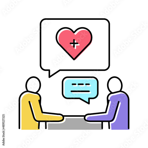 consultation homecare service color icon vector illustration