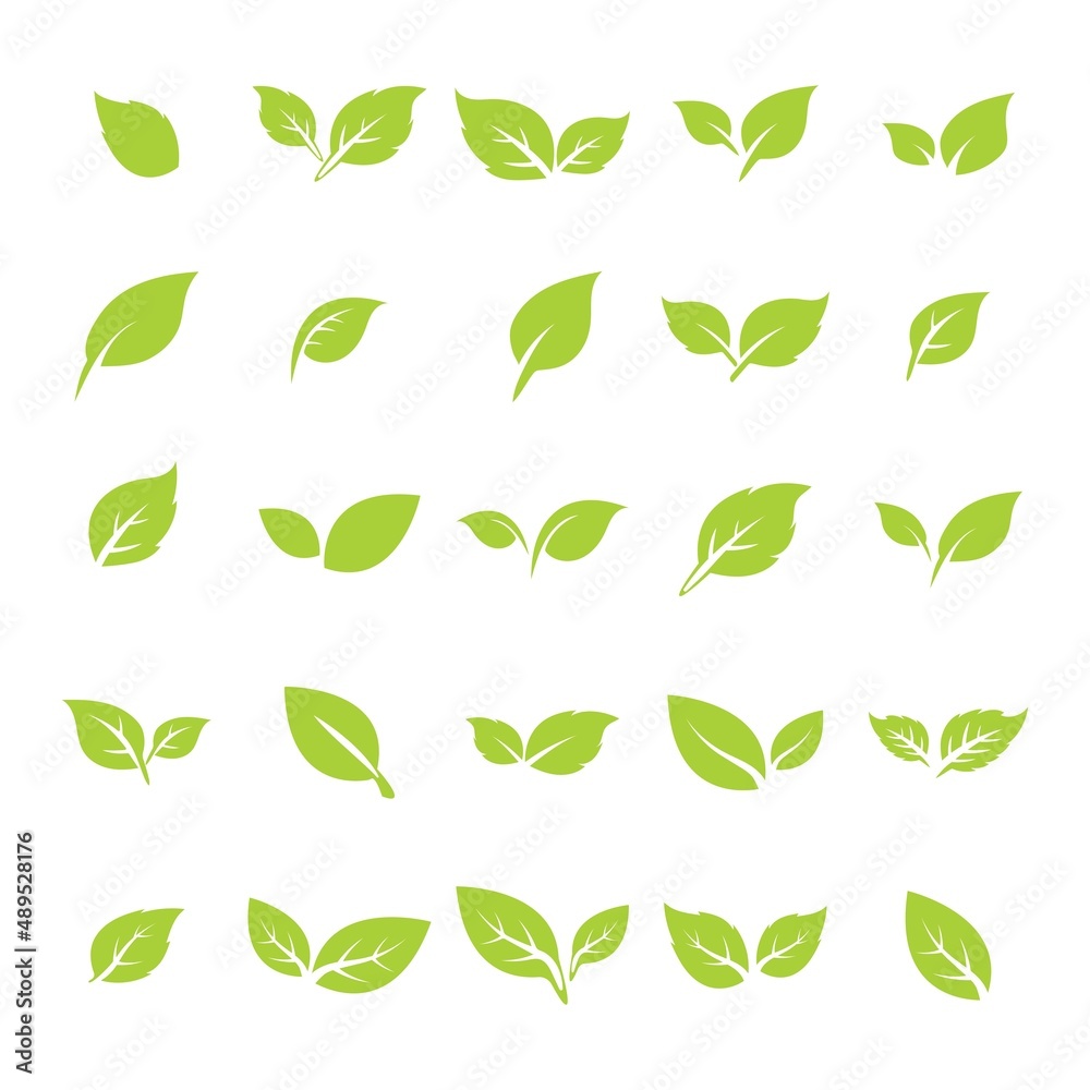 green leaf logo icon vector design and template green leaf logo icon vector design and template
