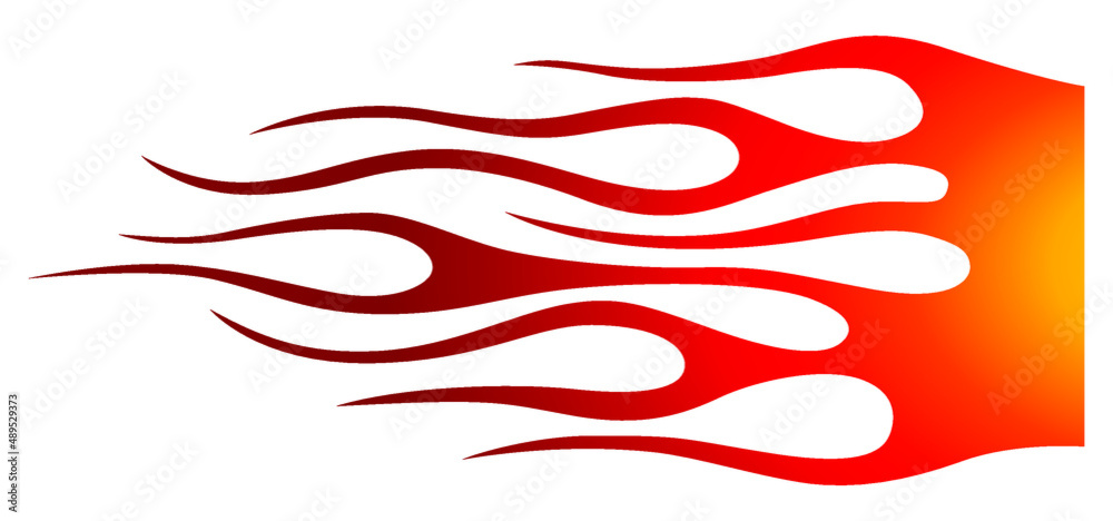 Vector fire flame hot rod fire tribal flames graphic