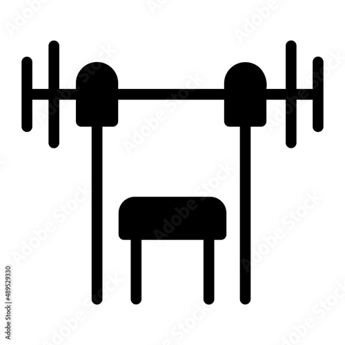 bench press glyph icon