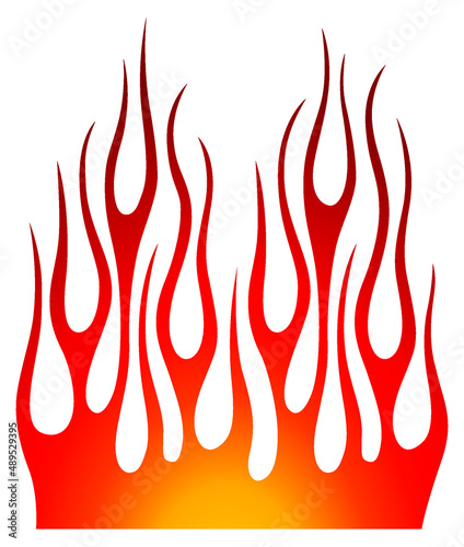 Vector fire flame hot rod fire tribal flames graphic
