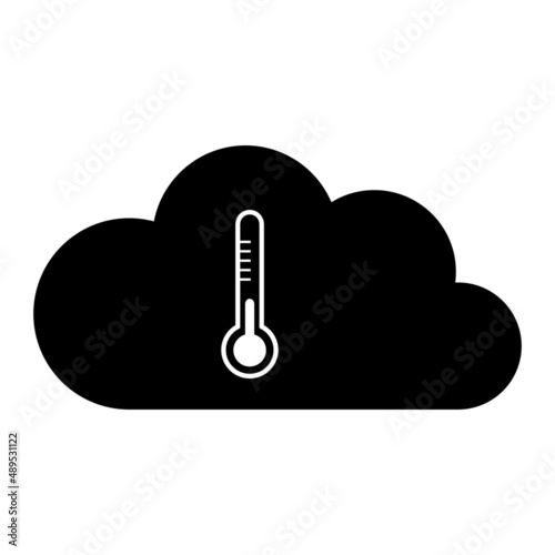 Thermometer und Wolke