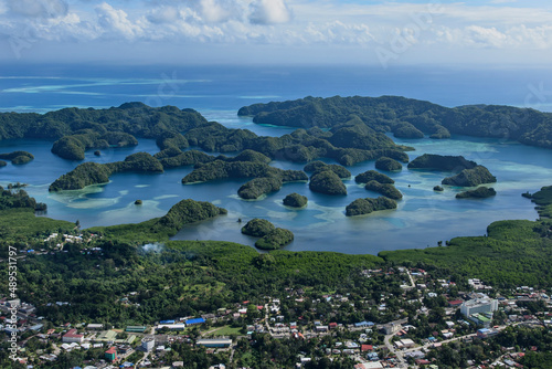 Palau Koror city area and Islands in the cove