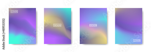 set of abstract background with beautiful gradation color, colorful background for poster flyer banner backdrop.vertical banner.cool fluid background vector illustration