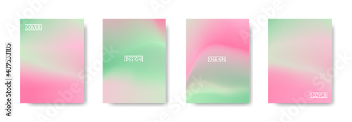 set of abstract background with beautiful gradation color, colorful background for poster flyer banner backdrop.vertical banner.cool fluid background vector illustration