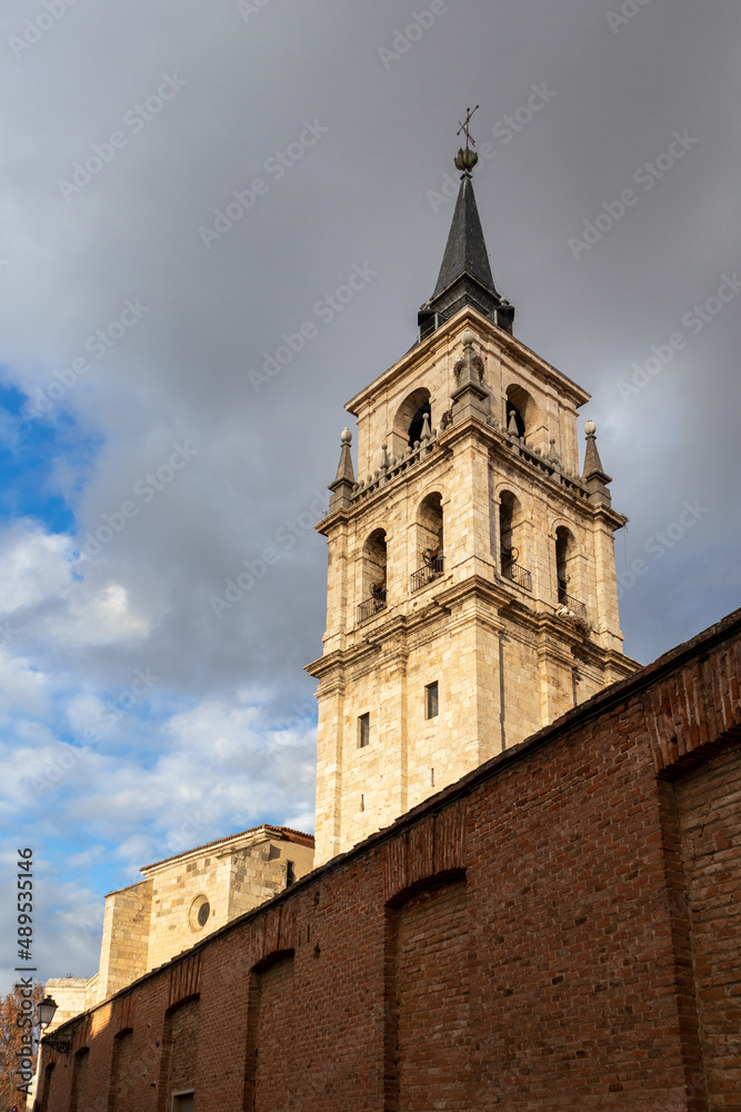 Tower of the cathedral church of Alcalá de Henares, Catedral de los Santos Justo y Pastor, Madrid, Spain