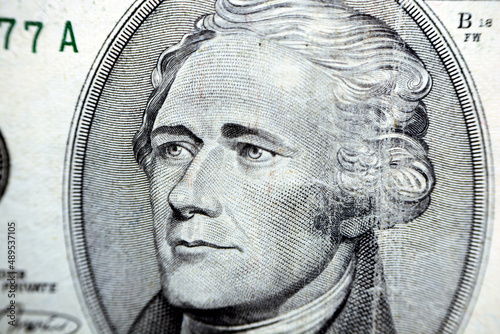 Tablou pe pânză Portrait of Alexander Hamilton, the founding father of the United States of Amer