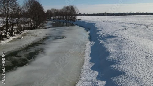Wallpaper Mural snow covered river Torontodigital.ca