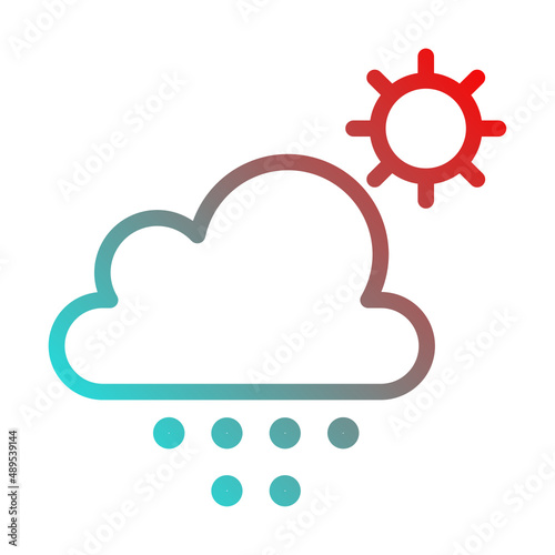 flurries with sun icon