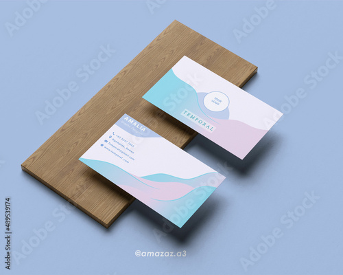 Illustration of Business Card with abstract style and geometric shape, Vector business card. Suitable ID card with a unique style