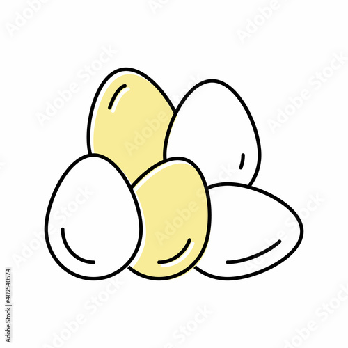 egg chicken color icon vector illustration