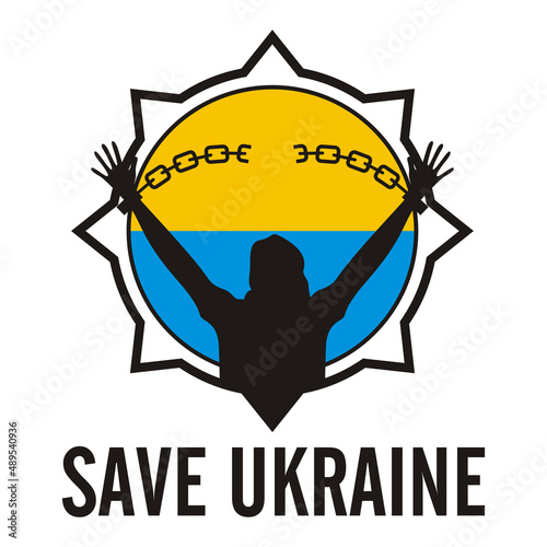 save ukraine vector illustration - peace world dont war