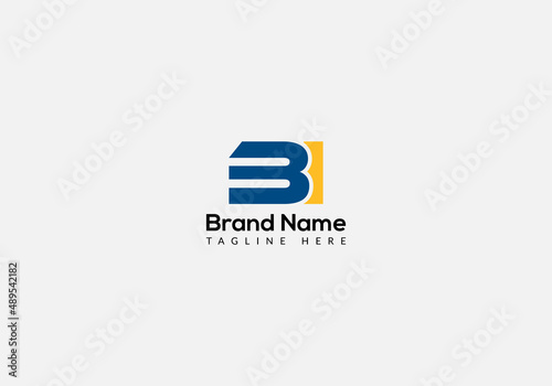 Abstract BI letter modern initial lettermarks logo design