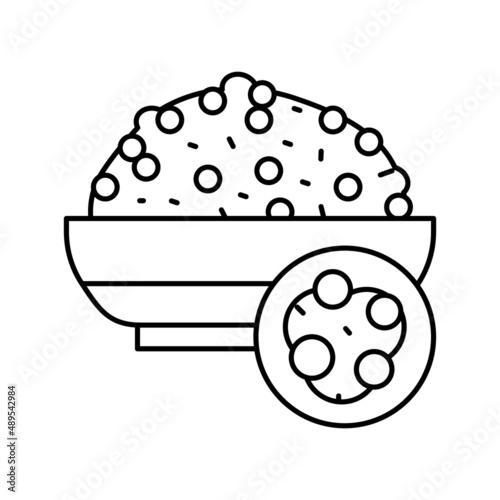 millet groat line icon vector illustration