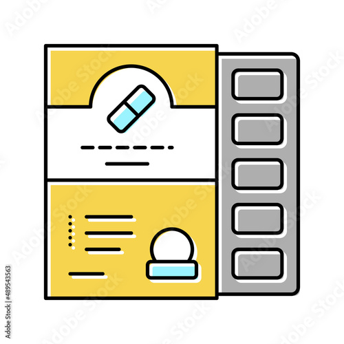 dry probiotics color icon vector illustration
