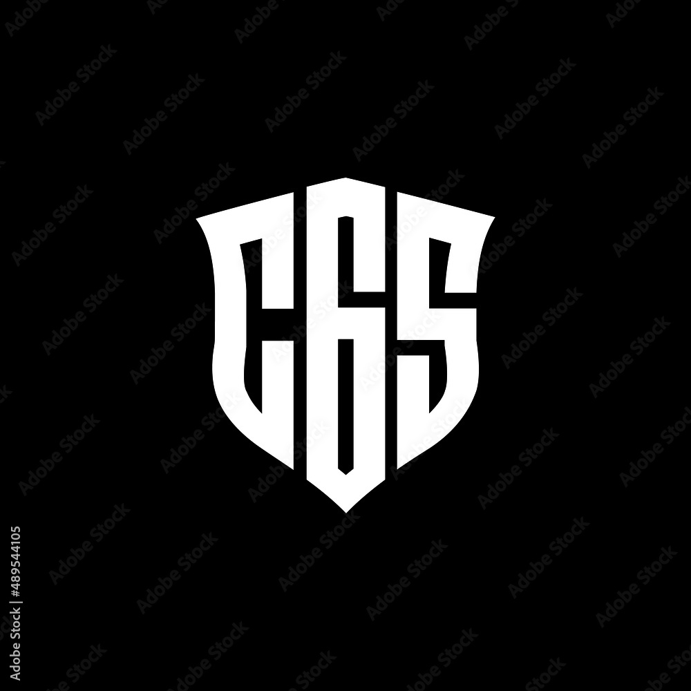 CGS letter logo design with black background in illustrator, vector ...