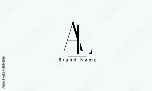 AL LA A L abstract vector logo monogram template