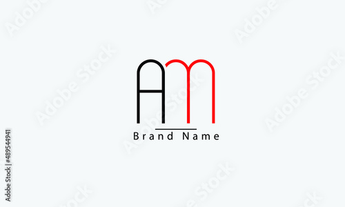 AM MA A M abstract vector logo monogram template