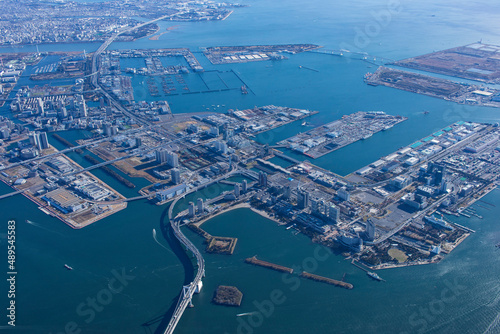 お台場海浜公園周辺全景・湾岸エリア・空撮 photo