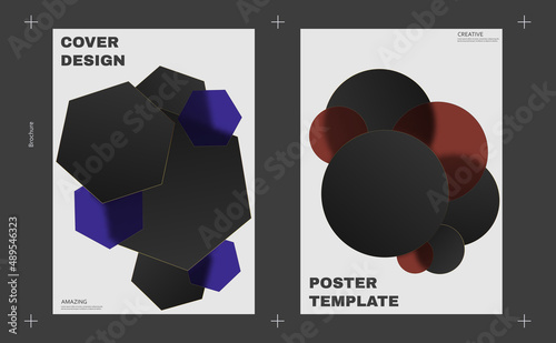 Elegant Black color. Luxury, colorful glass and gem. Eps10 vector.	

