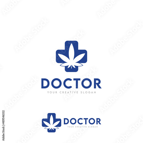 Medical cannabis logo design. Clinic logo design. Doctor logo design