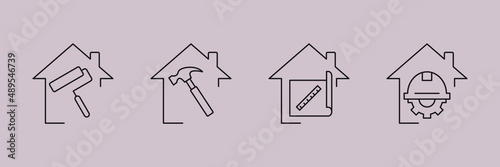 home improvement icons  symbol vector elements for infographic web