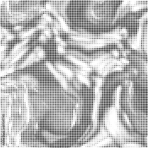 Grunge halftone black and white dotted texture background. Spotted vector abstract overlay. Monochrome pattern for web design, advertisment banners, comic books, manga, posters, pakaging