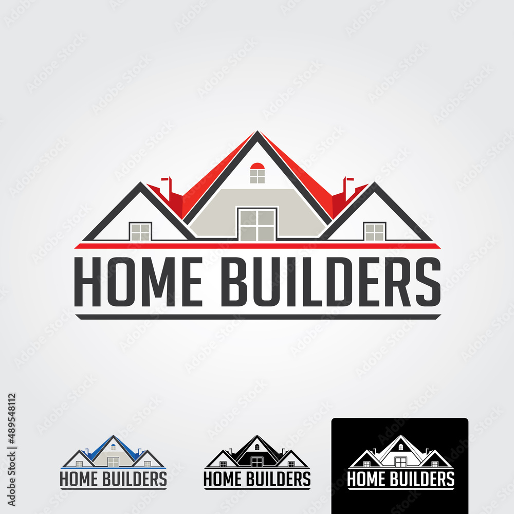 Home builder logo template - vector