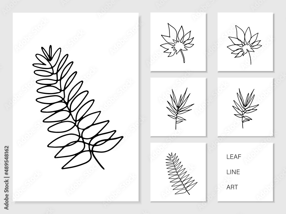 Leaf line art Hand drawn. Illustration about Leaf line art.
