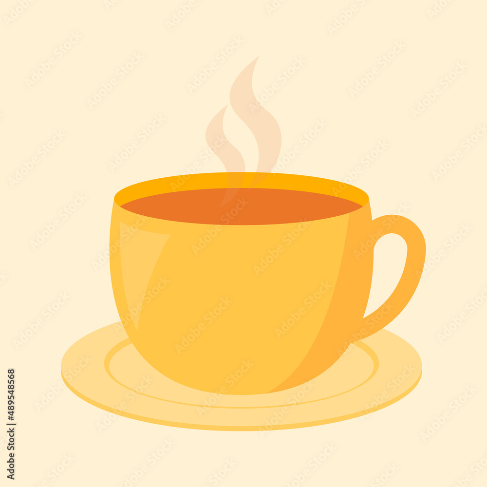 Animated Cup of Tea Cartoon Vector Clipart Icon Stock Vector | Adobe Stock