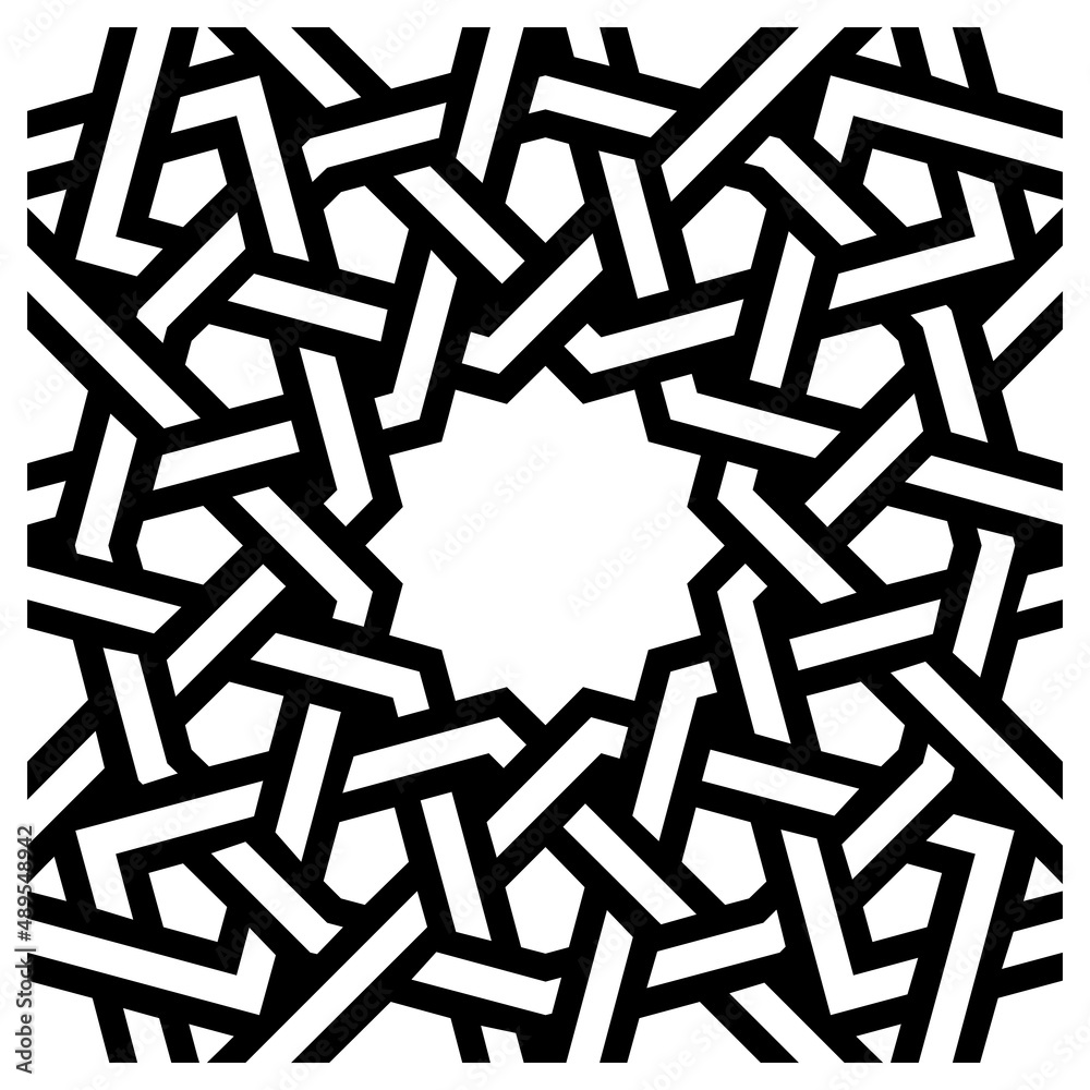 Kufic pattern symbol with a white background Kufic pattern symbol with a white background