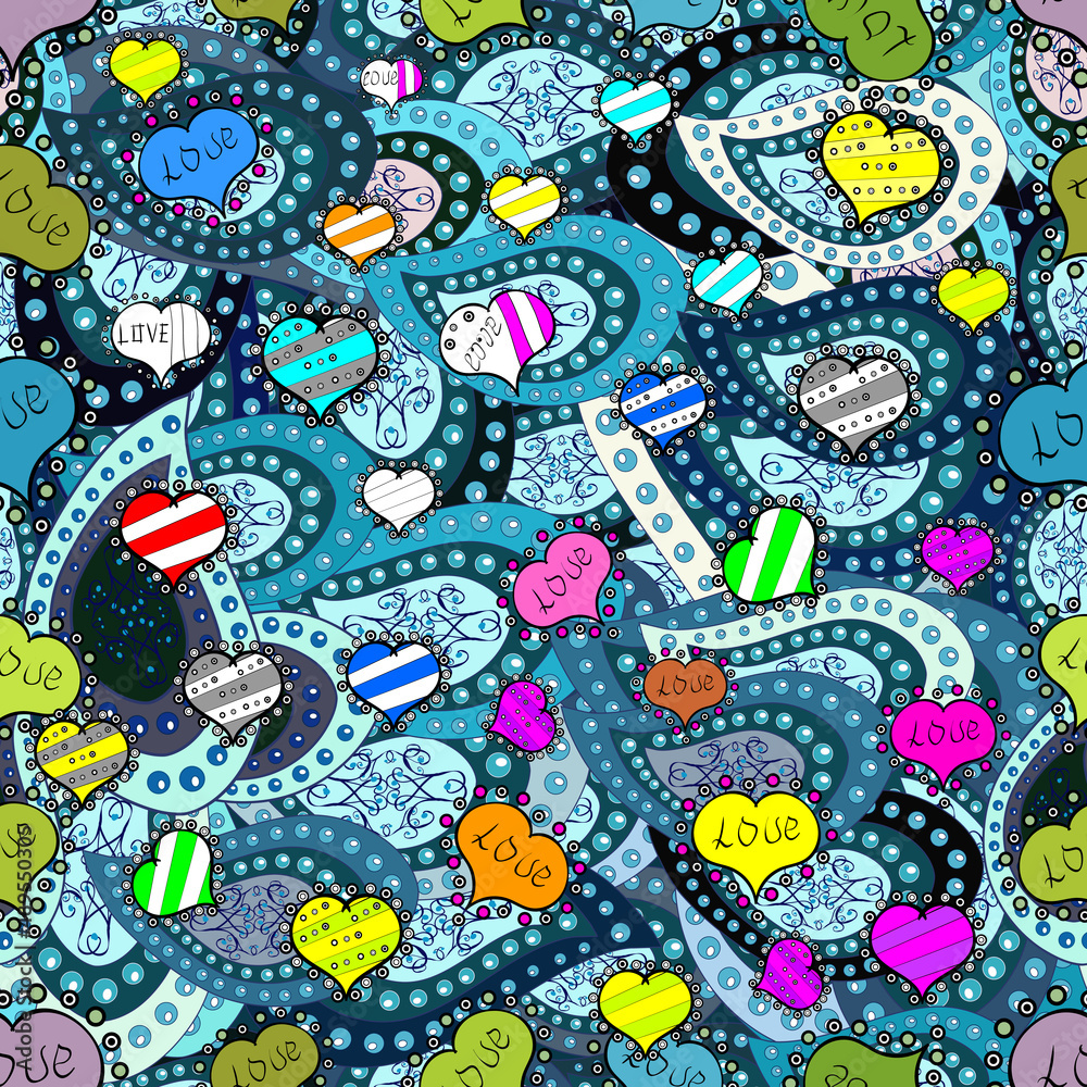 Naklejka premium Seamless pattern interesting super cute abstract and nice picture.