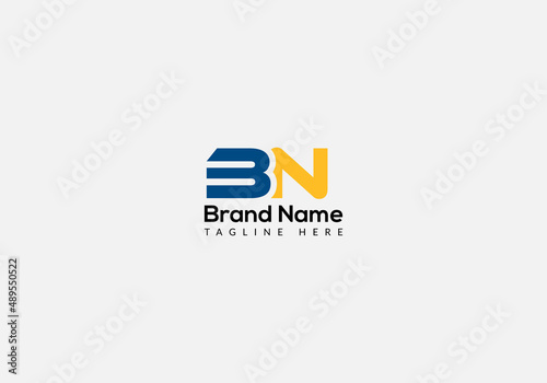 Abstract BN letter modern initial lettermarks logo design	