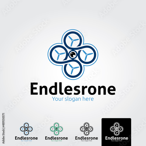 Drone logo template - vector