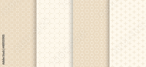 Background wallpaper in beige tones - set. Seamless background for wallpaper, textures. Vector illustration
