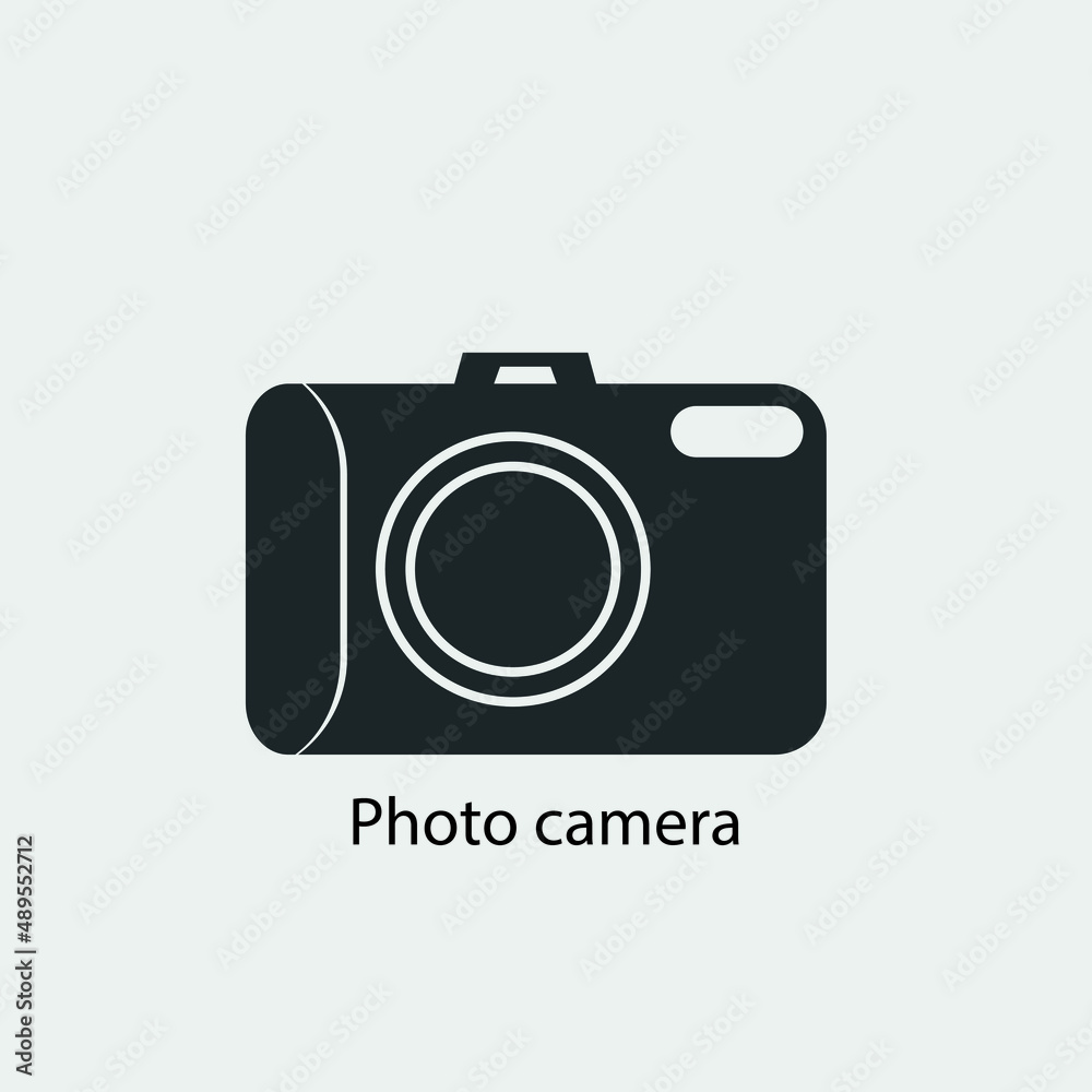 Photo camera vector icon illustration sign Photo camera vector icon illustration sign