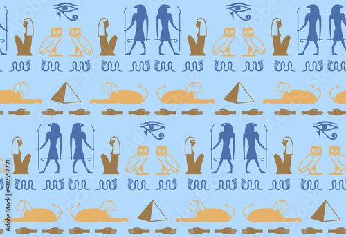Ancient egyptian symbols alphabet elements