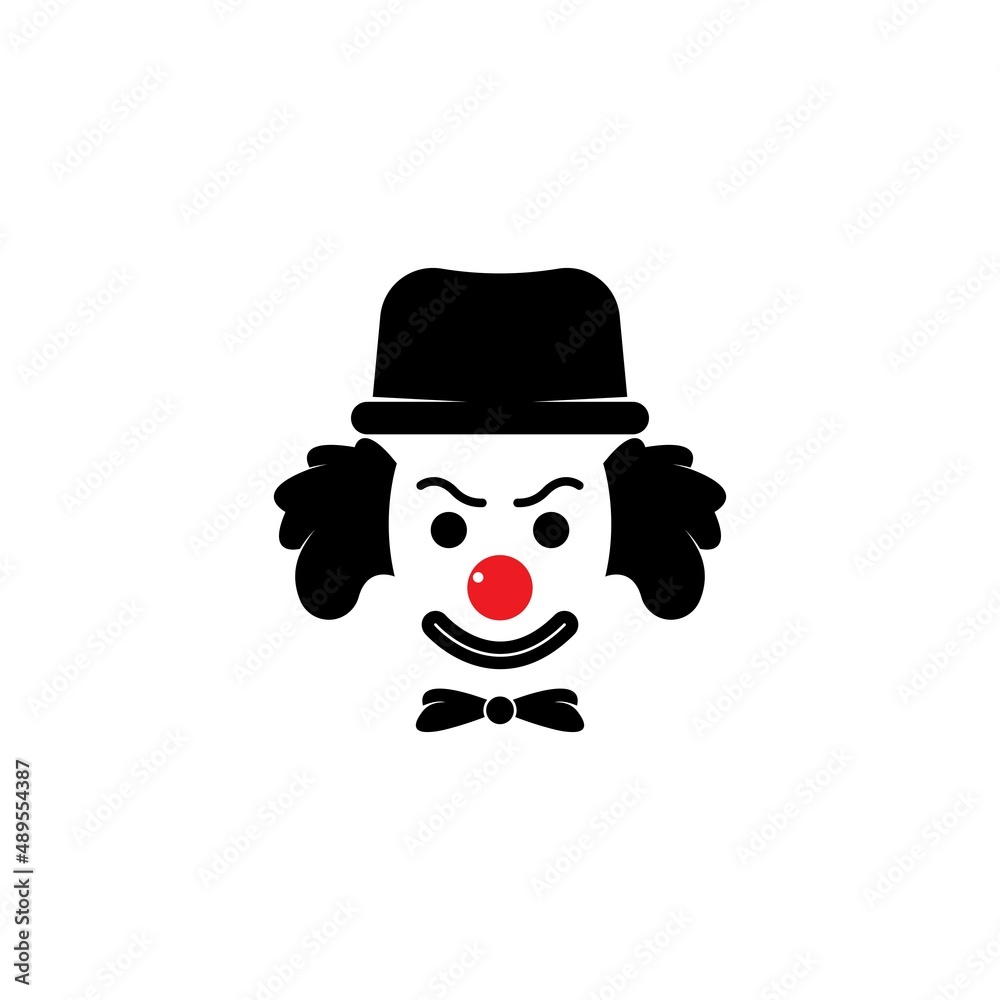Obraz premium Clown character ilustration in flat design vector