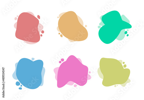 Colorful spots for web design and application design. Isolated elements. Vector graphic.