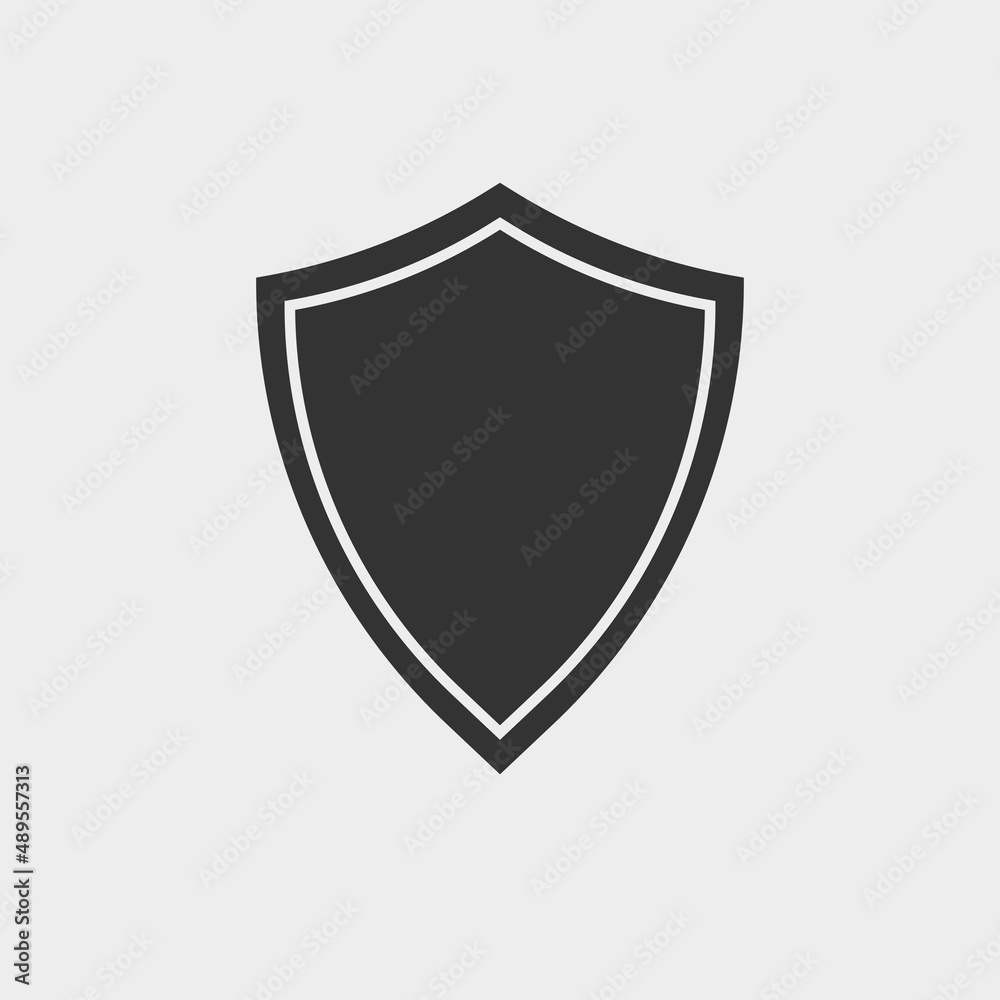 Shield vector icon illustration sign Shield vector icon illustration sign