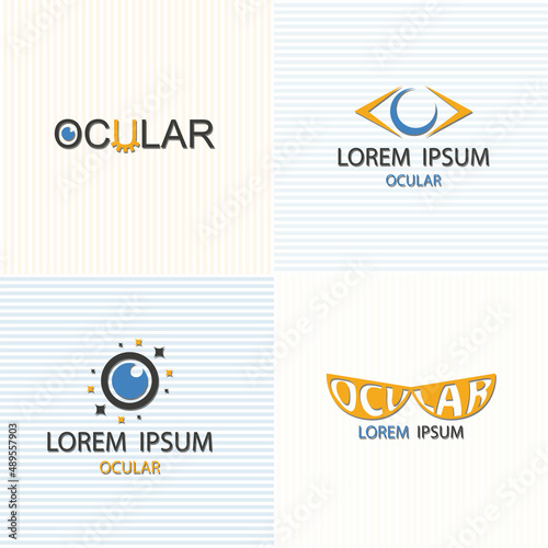 Eye And Ocular Health Care Logo Set - Vector